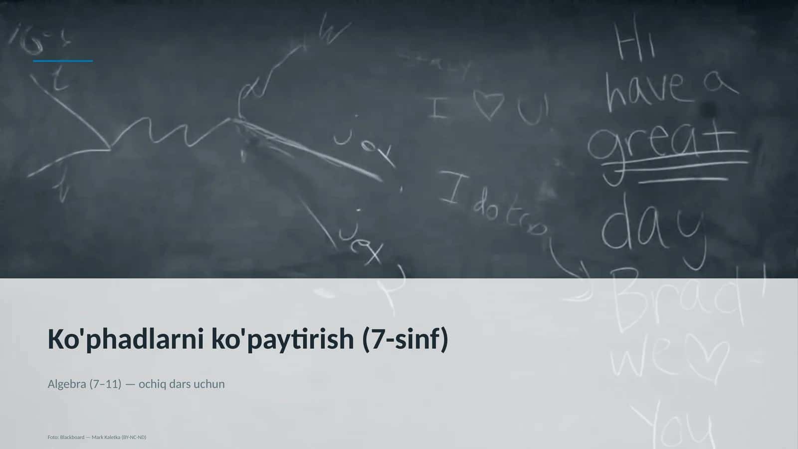 Ko'phadlarni ko'paytirish (7-sinf) 1