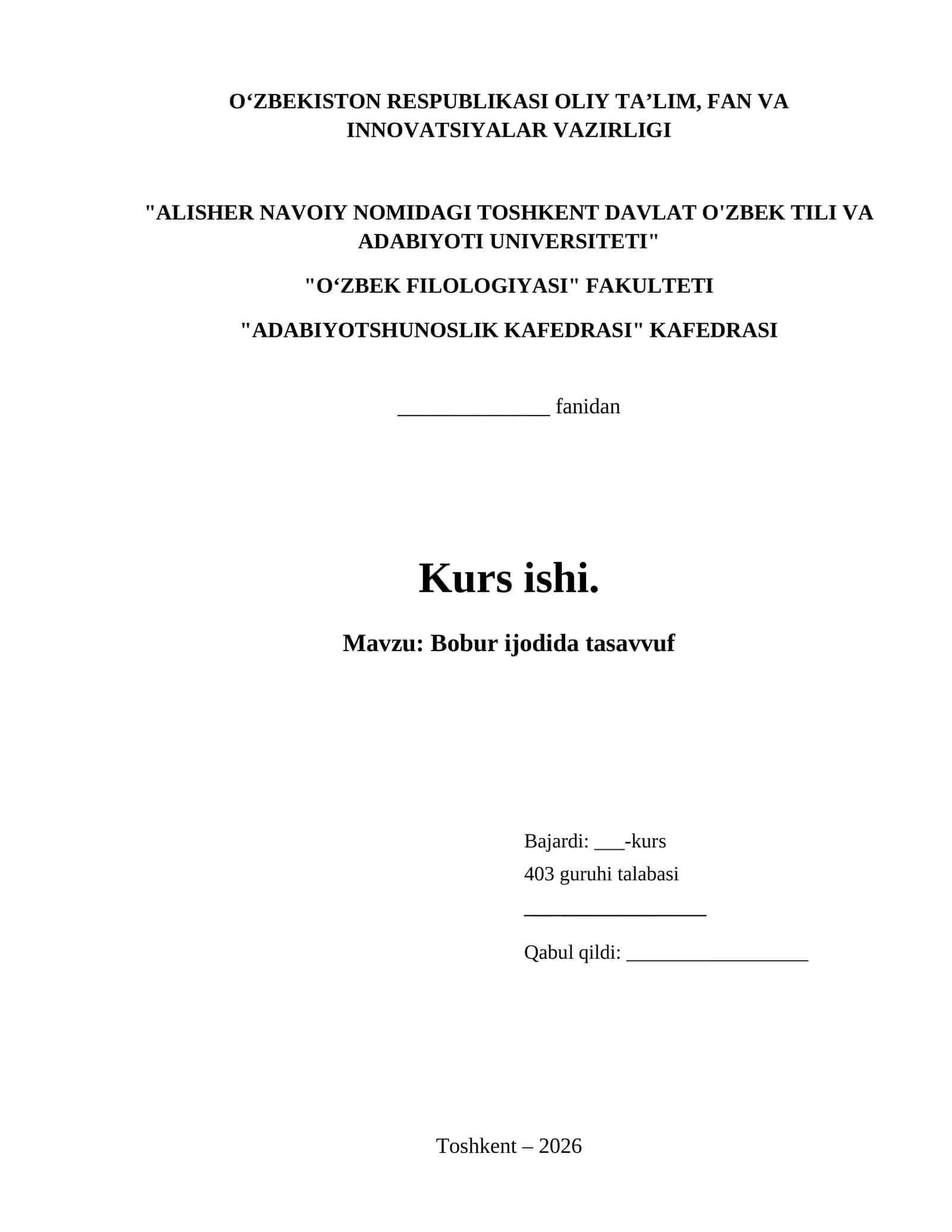 Bobur ijodida tasavvuf 1