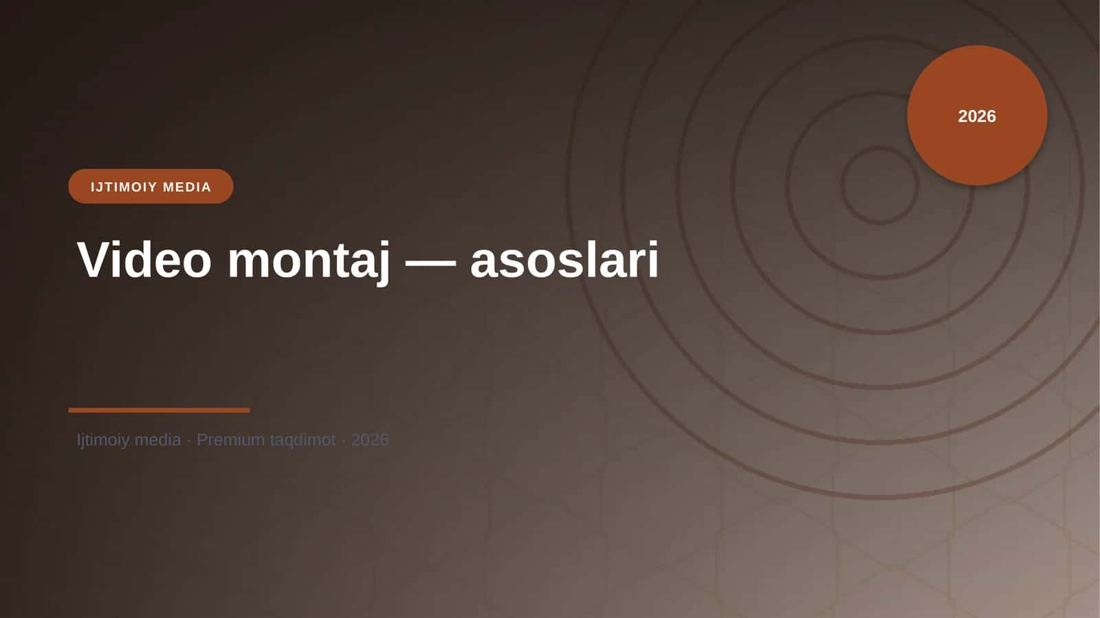 Video montaj — asoslari 1