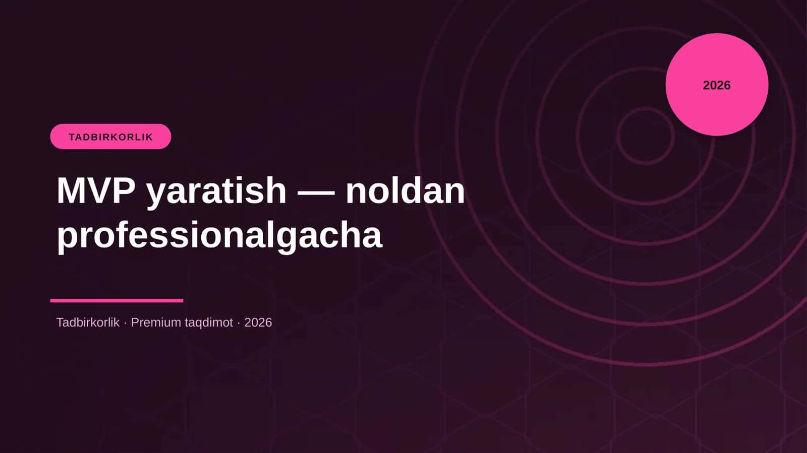 MVP yaratish — noldan professionalgacha 1
