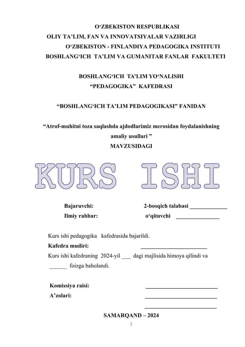 Atrof-muhitni toza saqlashda ajdodlarimiz merosidan foydalanishning amaliy usullari 1