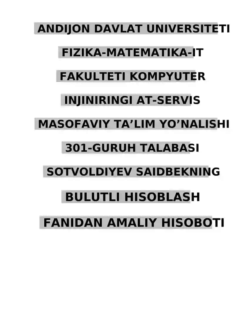 Bulutli Joylashtirish Modellari 1
