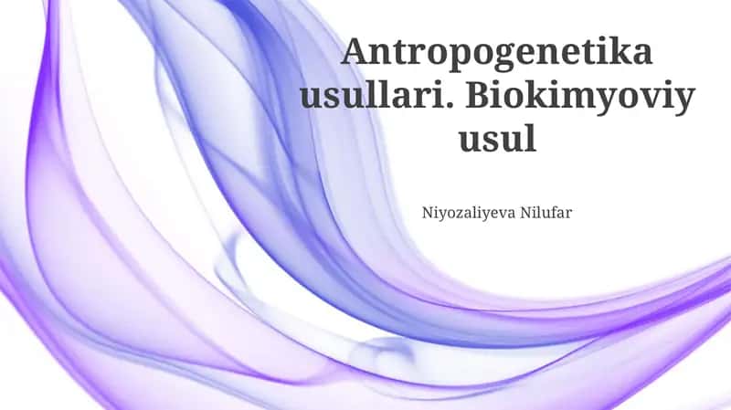 Antropogenetika usullari 1