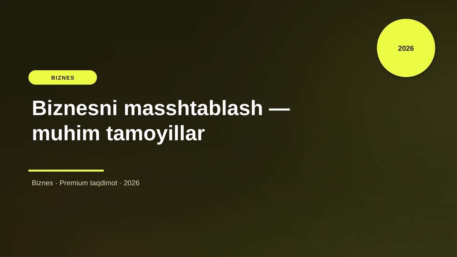 Biznesni masshtablash — muhim tamoyillar 1