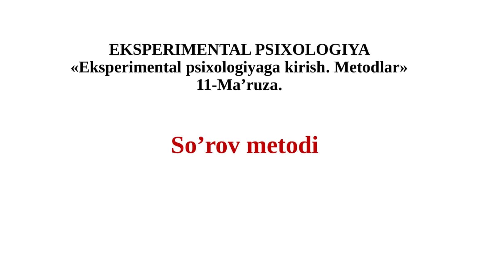 So’rov metodi 1
