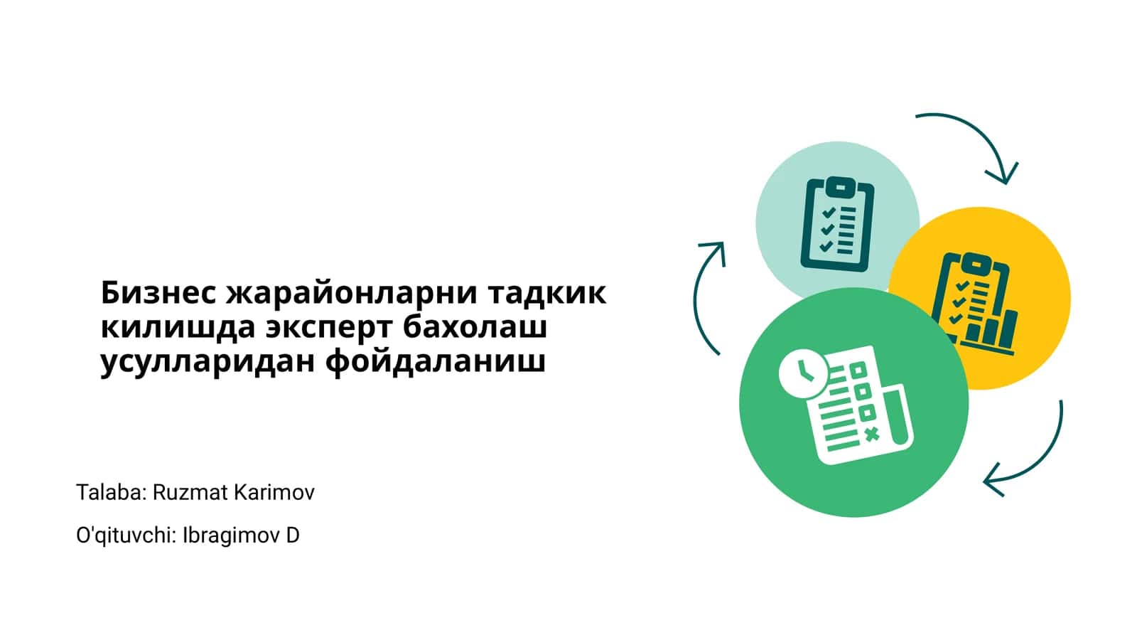 Эксперт бахолаш усуллари 1