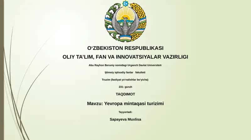 Yevropa mintaqasi turizimi 1