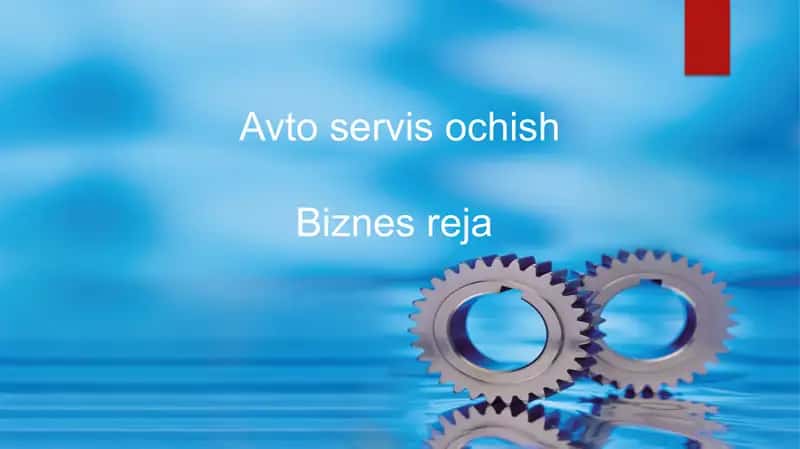 Avtoservis ochish 1