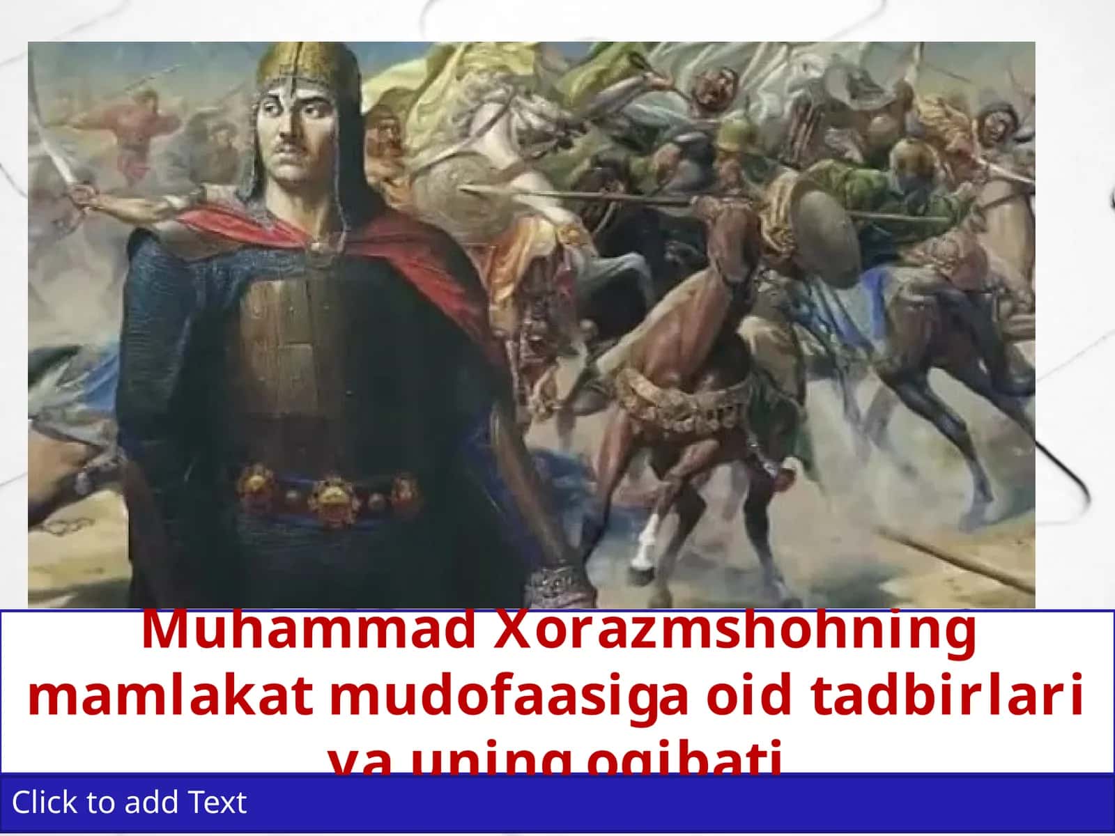 Muhammad xorazmshoh mudofaasi 7- ózbek 1