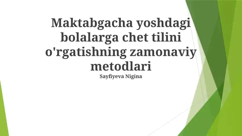 Zamonaviy o'quv uslublari 1