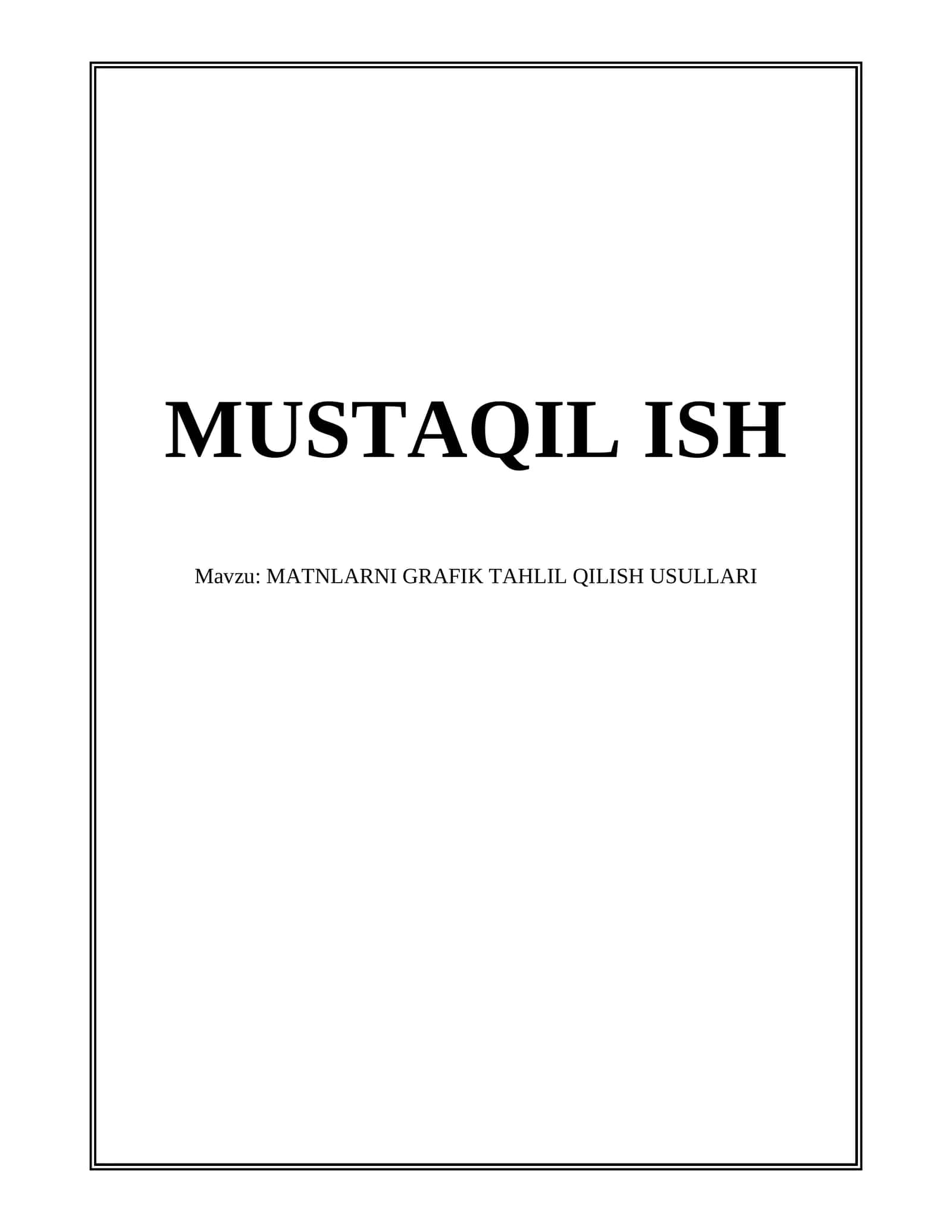 MATNLARNI GRAFIK TAHLIL QILISH USULLARI 1