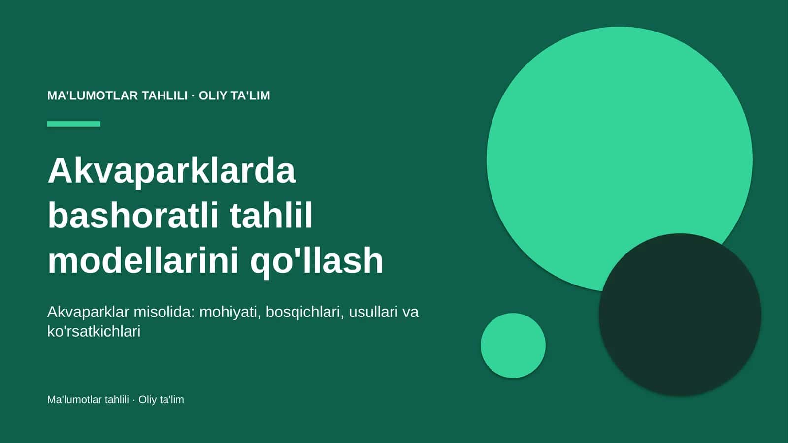 Akvaparklarda bashoratli tahlil modellarini qo'llash 1