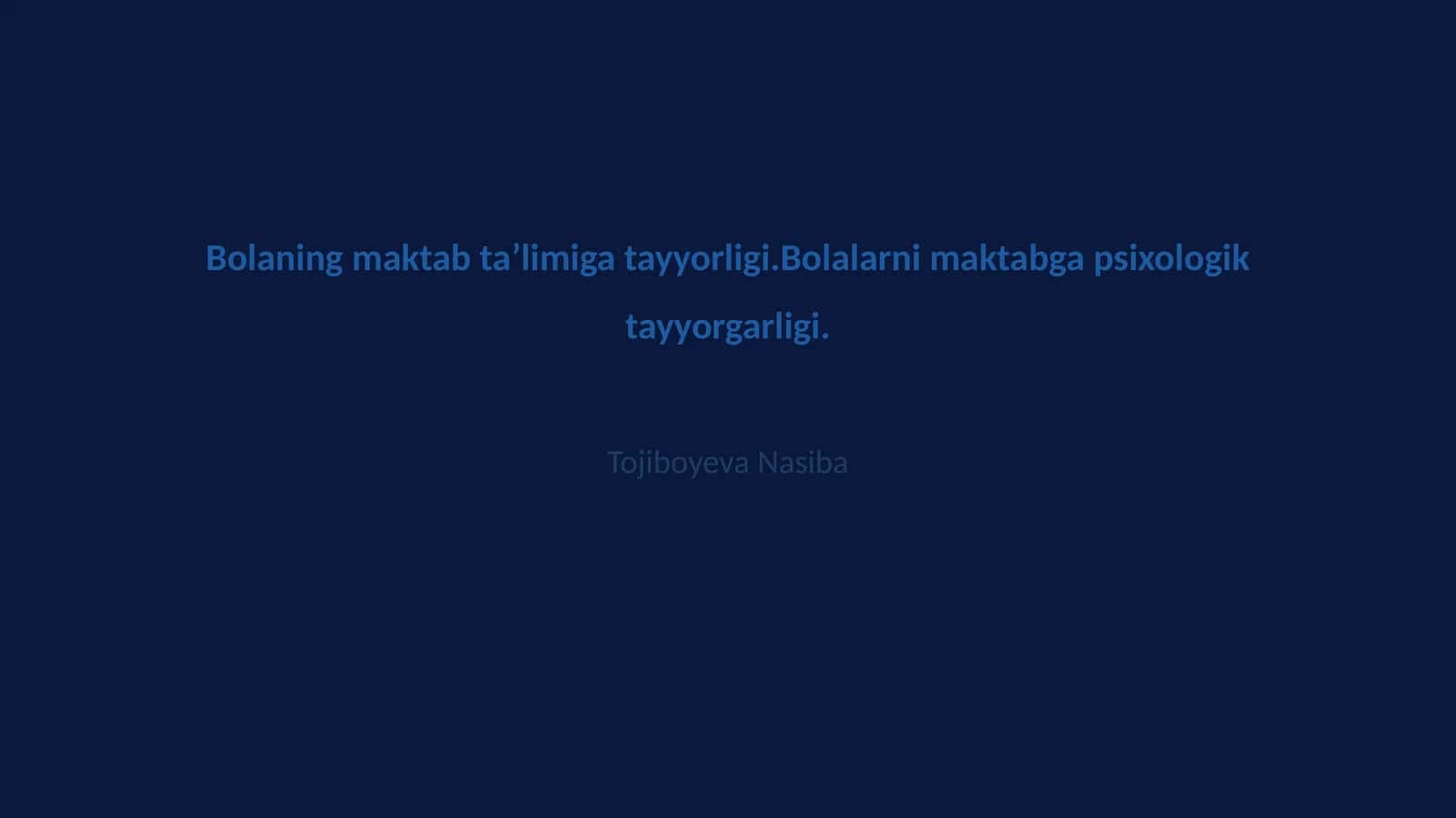 Bola tayyorgarligi 1