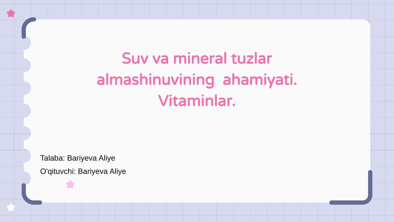 Suv va mineral tuzlar almashinuvi 1
