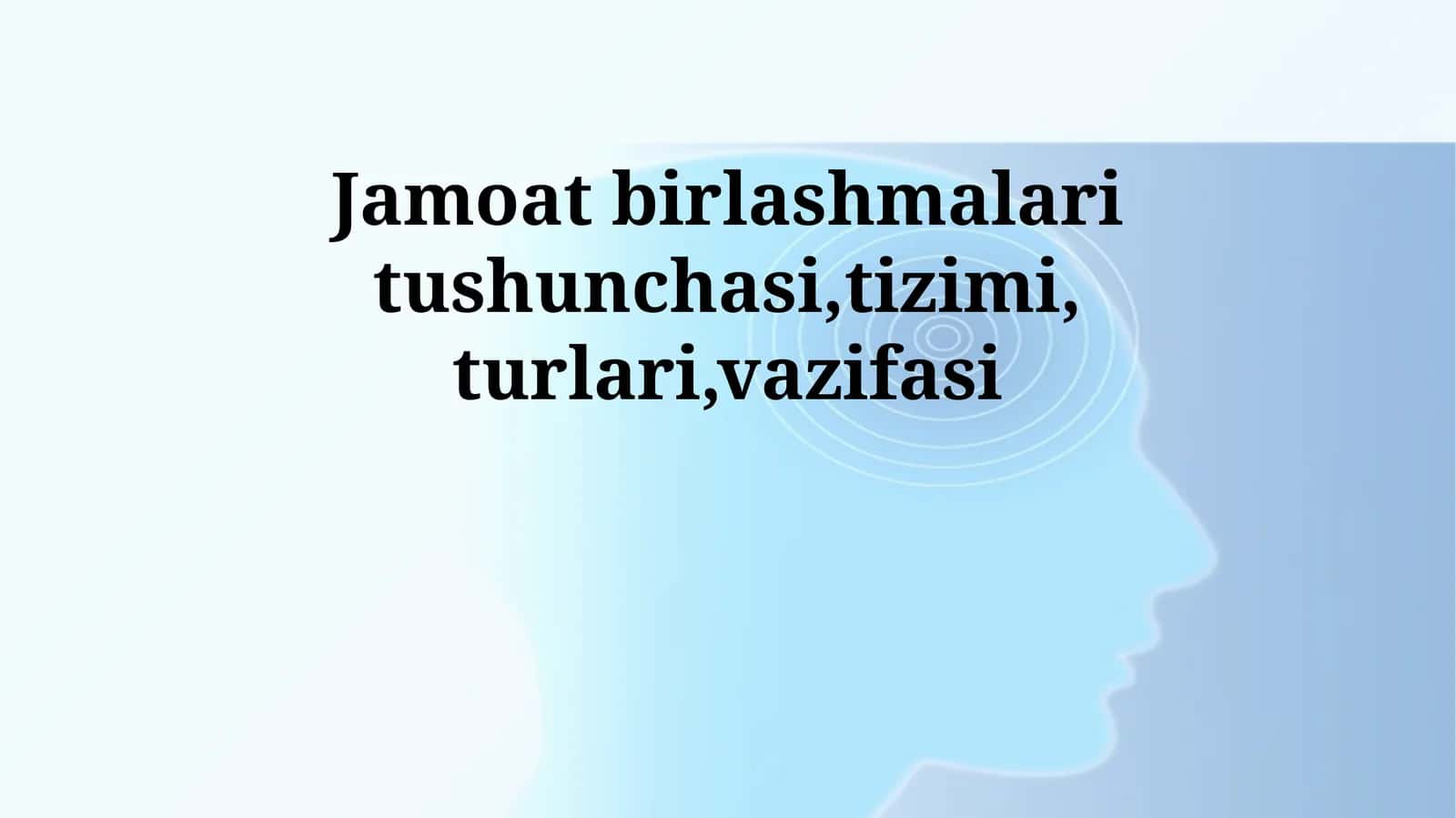 Jamoat birlashmalari tushunchasi,tizimi, turlari,vazifasi 1