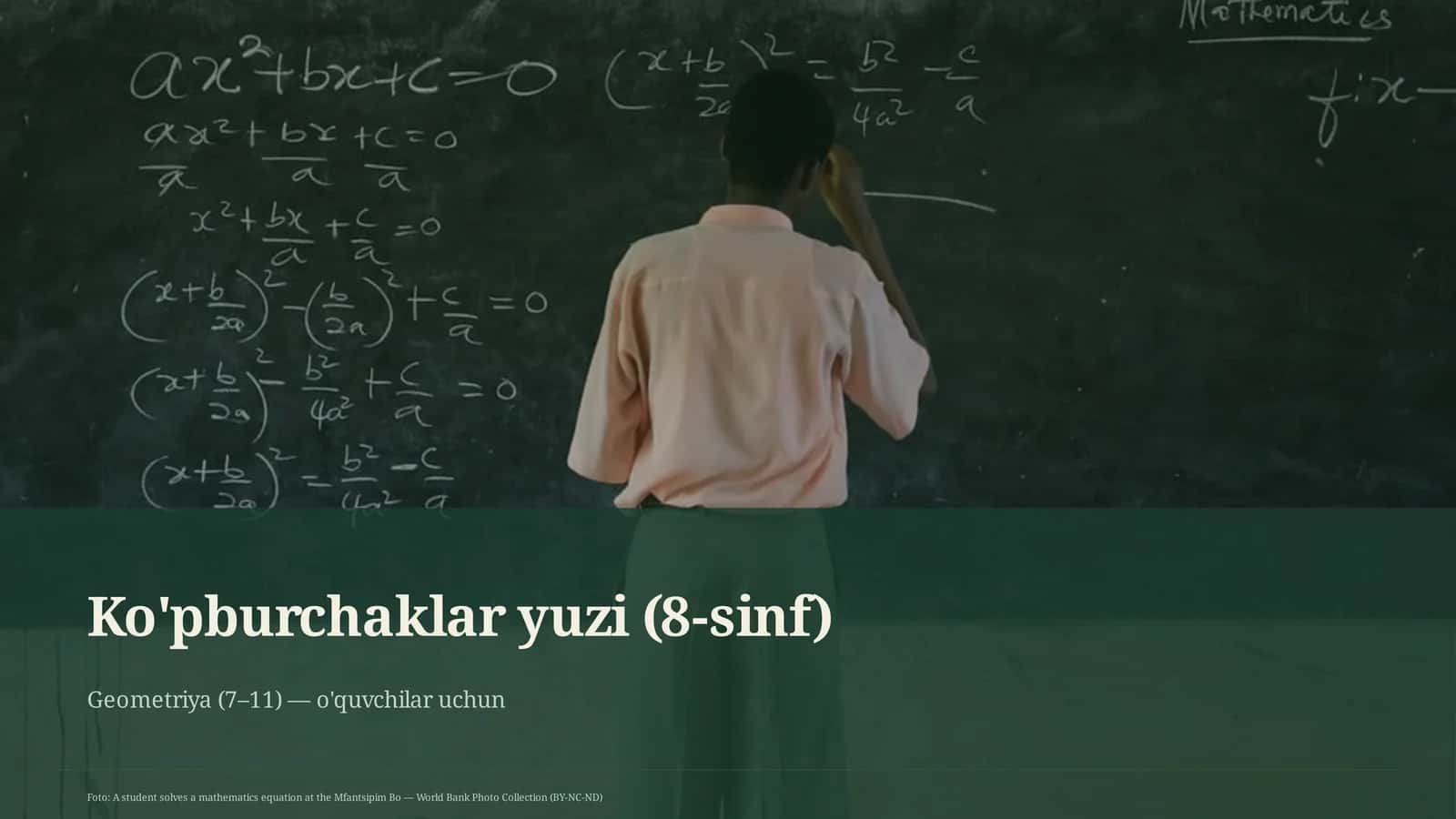 Ko'pburchaklar yuzi (8-sinf) 1