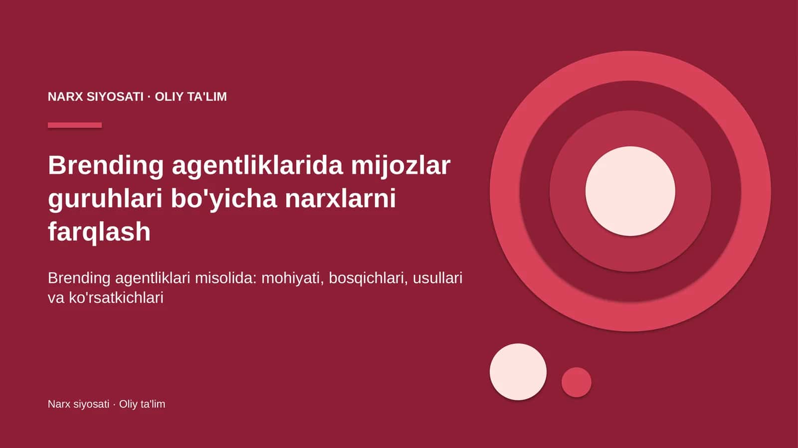 brending agentliklarida mijozlar guruhlari bo'yicha narxlarni farqlash 4567 1