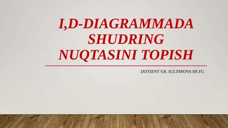 I,d-diagrammada shudring nuqtasini topish 1