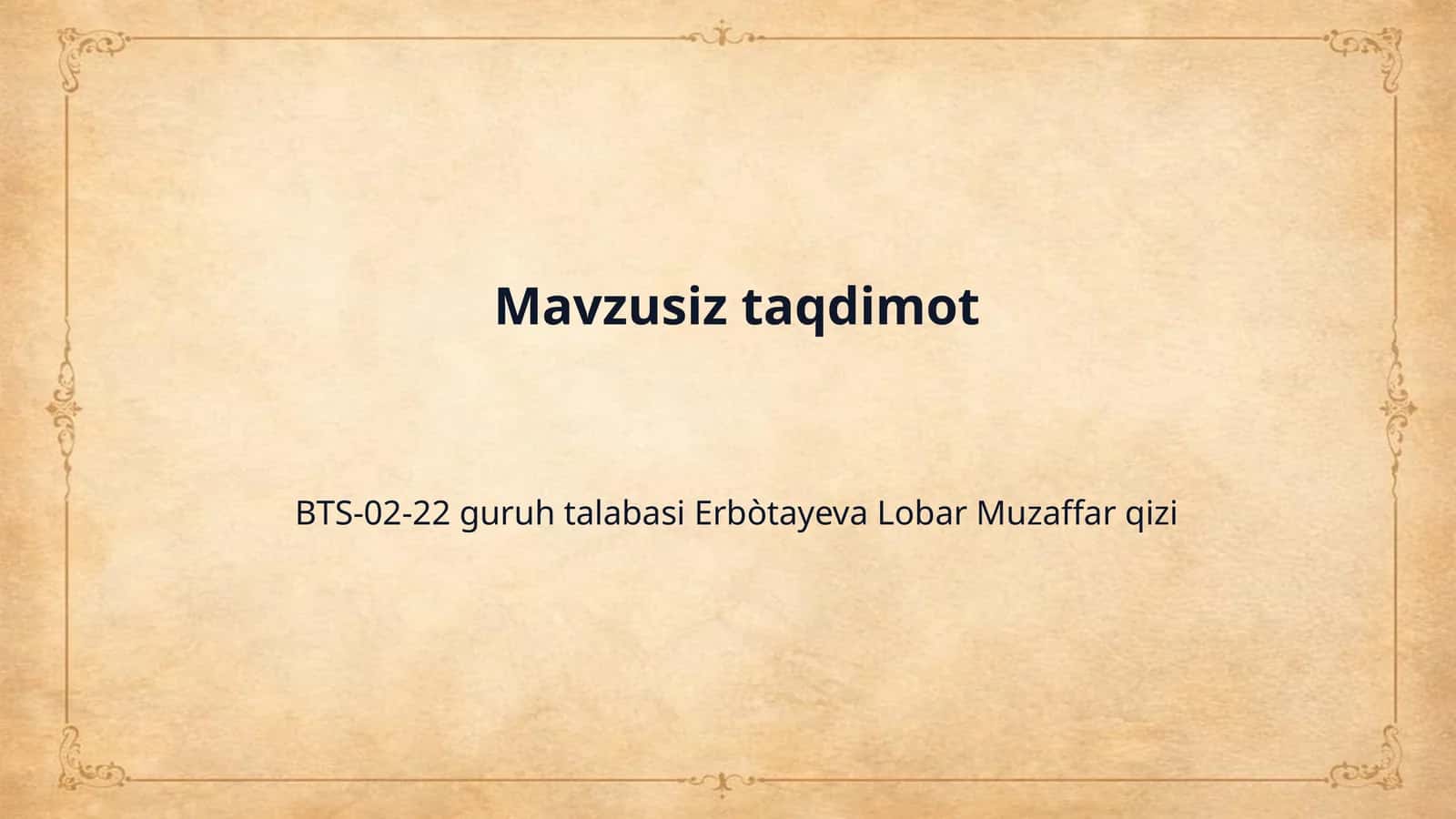 Mavzusiz taqdimot 1