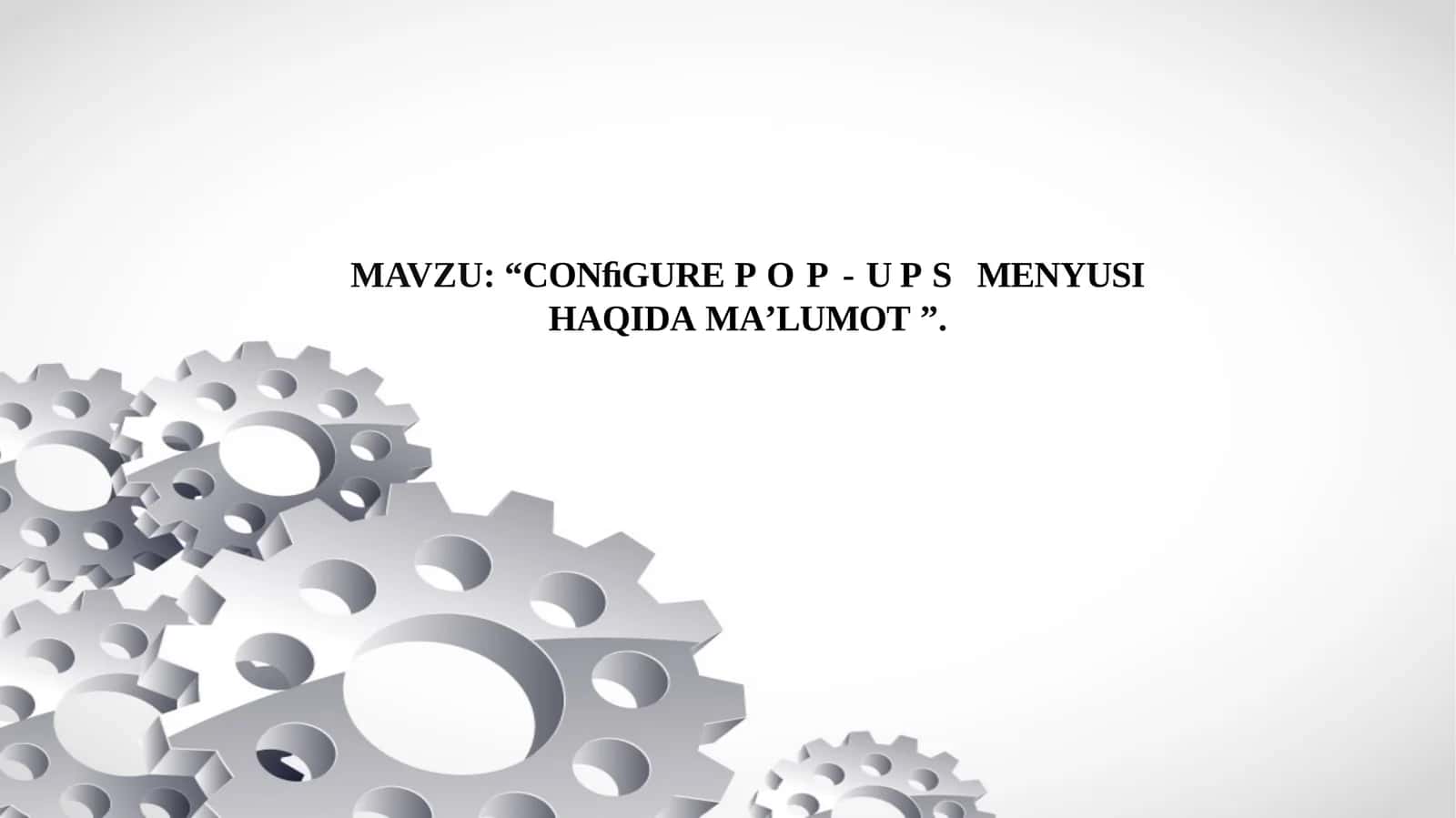 Conﬁgure pop-ups  menyusi haqida maʼlumot 1