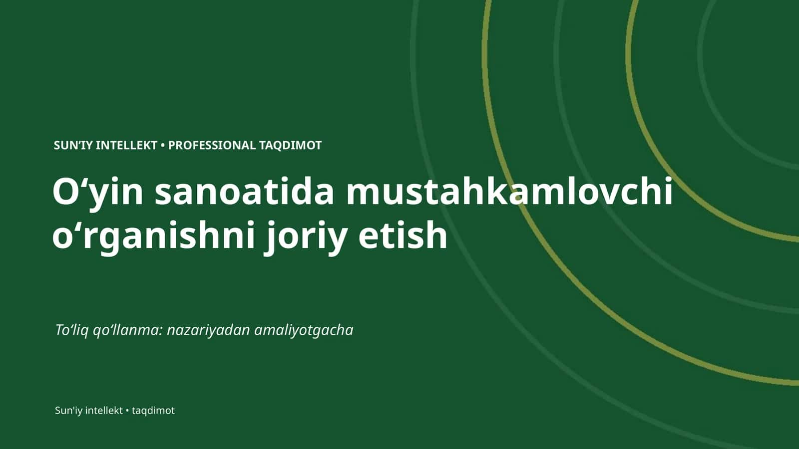 SUNʼIY INTELLEKT • PROFESSIONAL TAQDIMOT 1