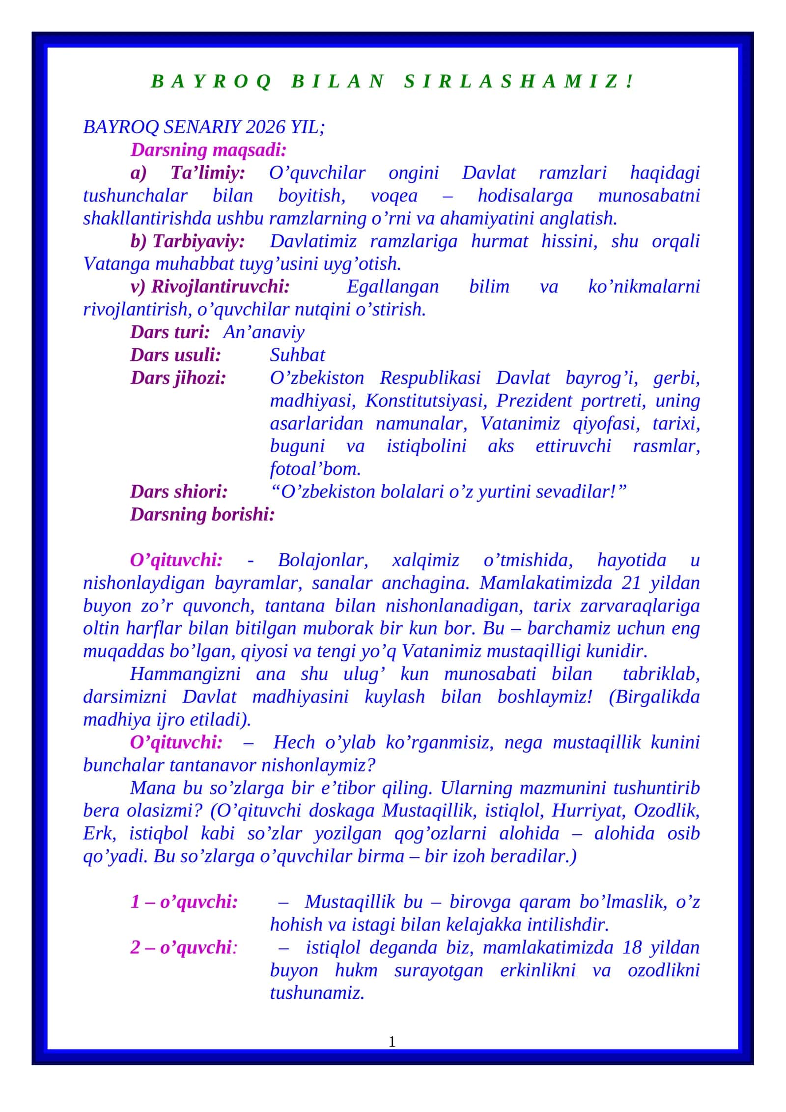 BAYRROQ SENARIY 2026 YIL 1