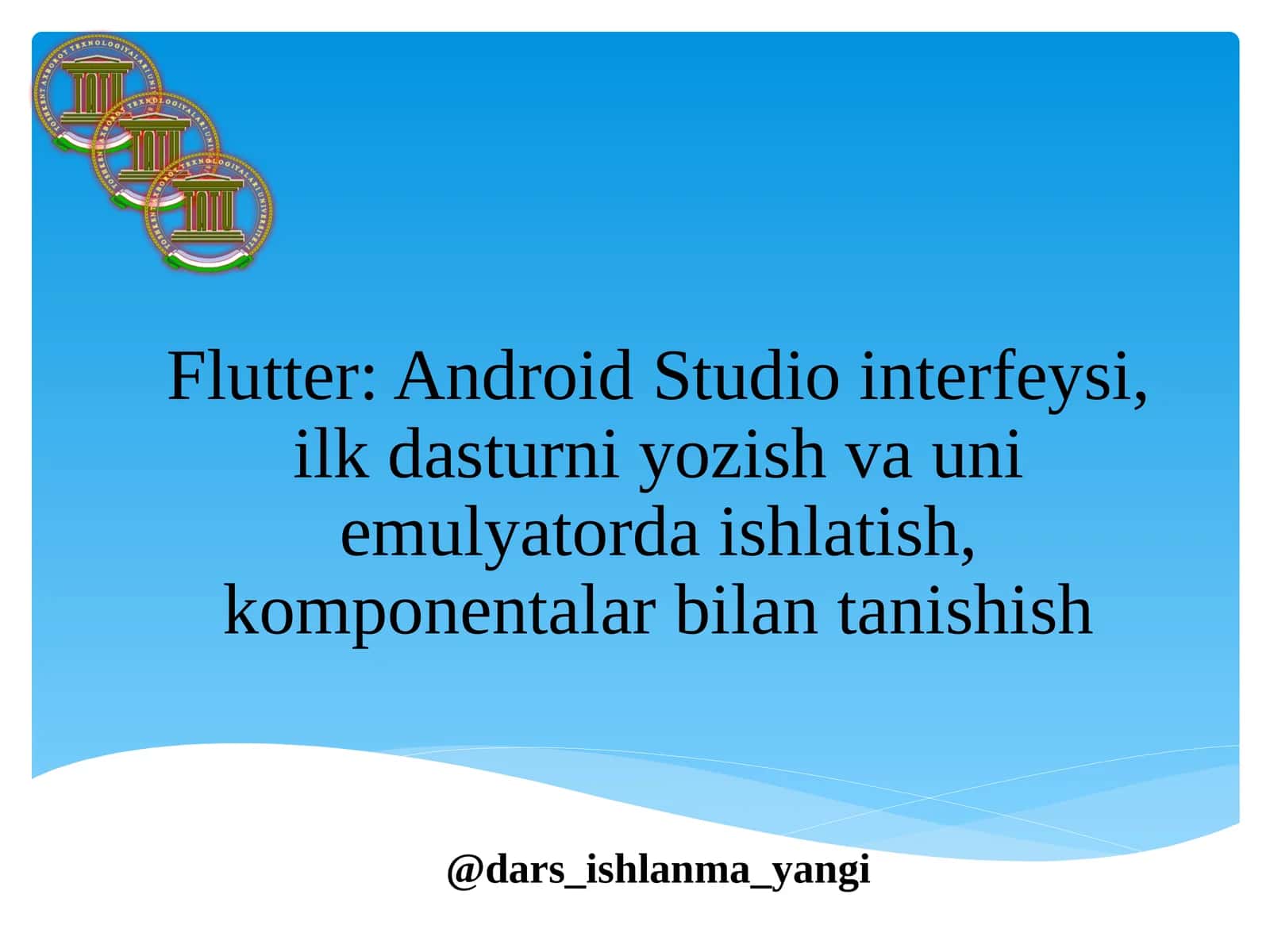 Flutter: Android Studio interfeysi 1