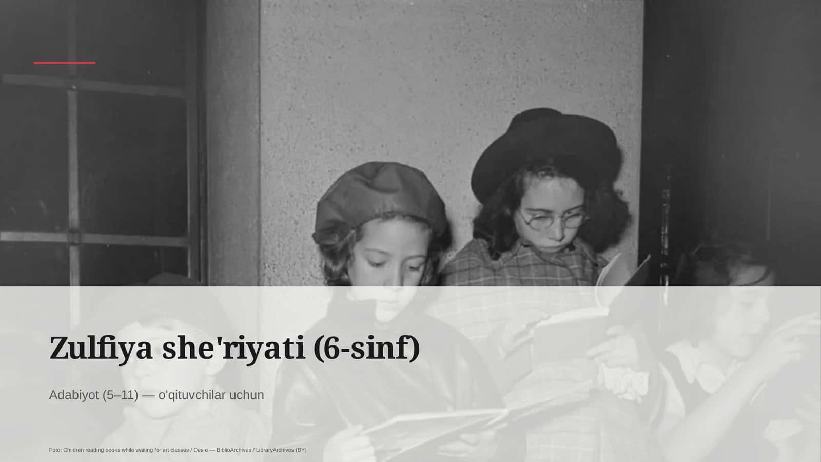 Zulfiya she'riyati (6-sinf) 1
