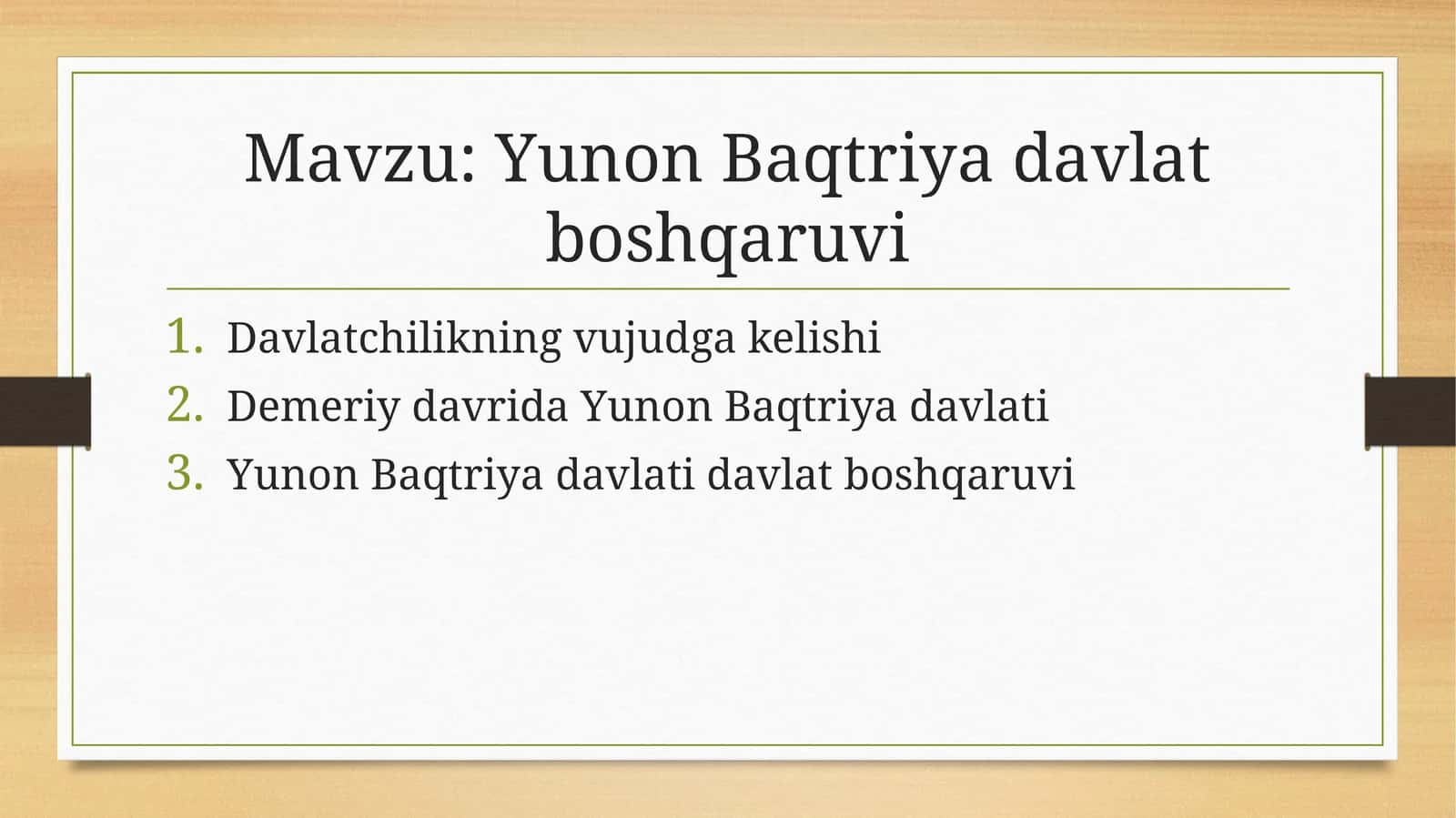 Yunon Baqtriya davlat boshqaruvi 1
