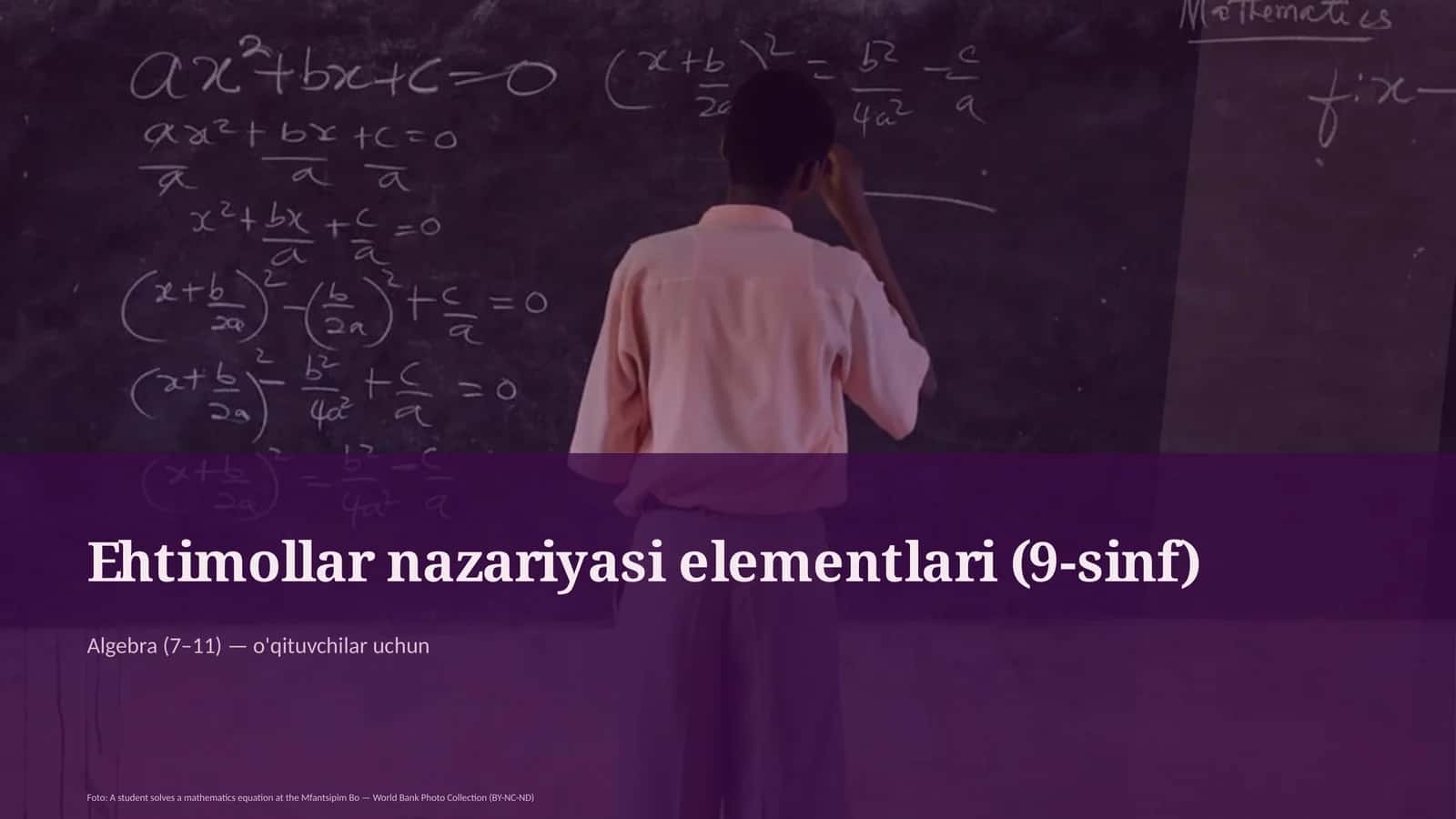 Ehtimollar nazariyasi elementlari (9-sinf) 1