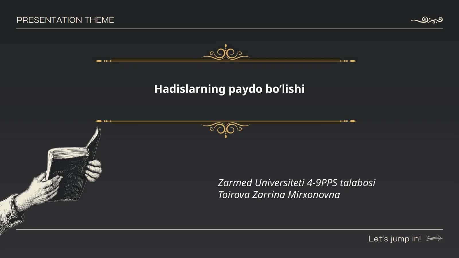Hadislarning paydo boʻlishi 1