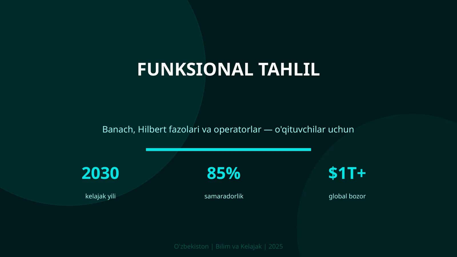 Funksional tahlil 1