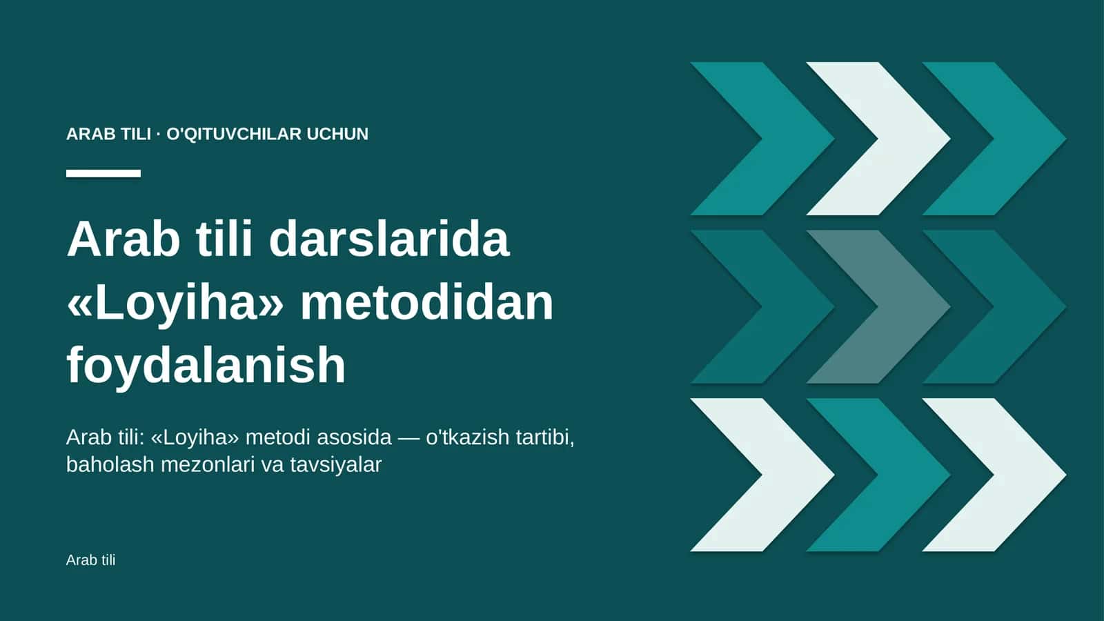 arab tili darslarida loyiha metodidan foydalanish 4449 1