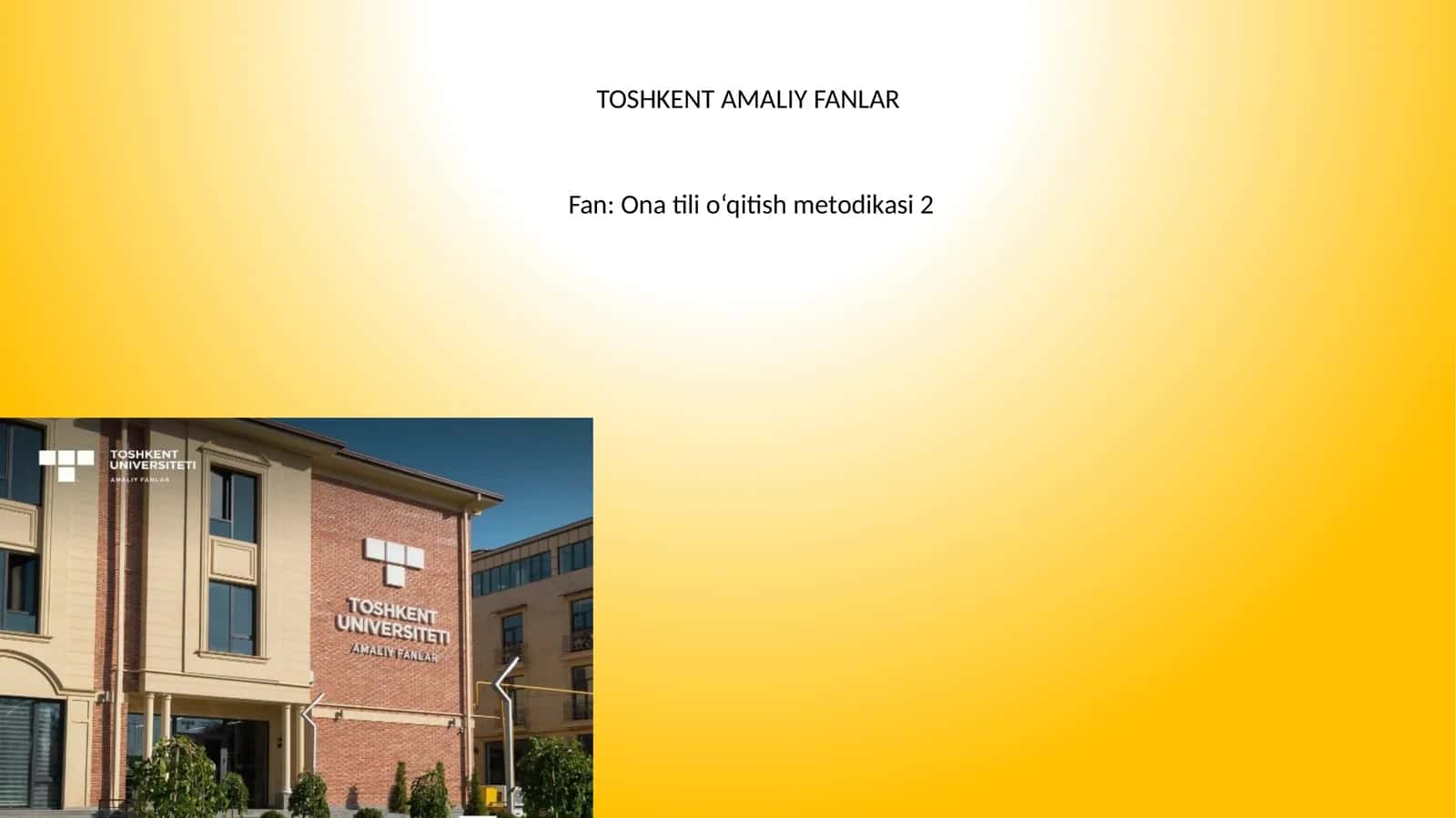 Ona tili o‘qitish metodikasi 2 1