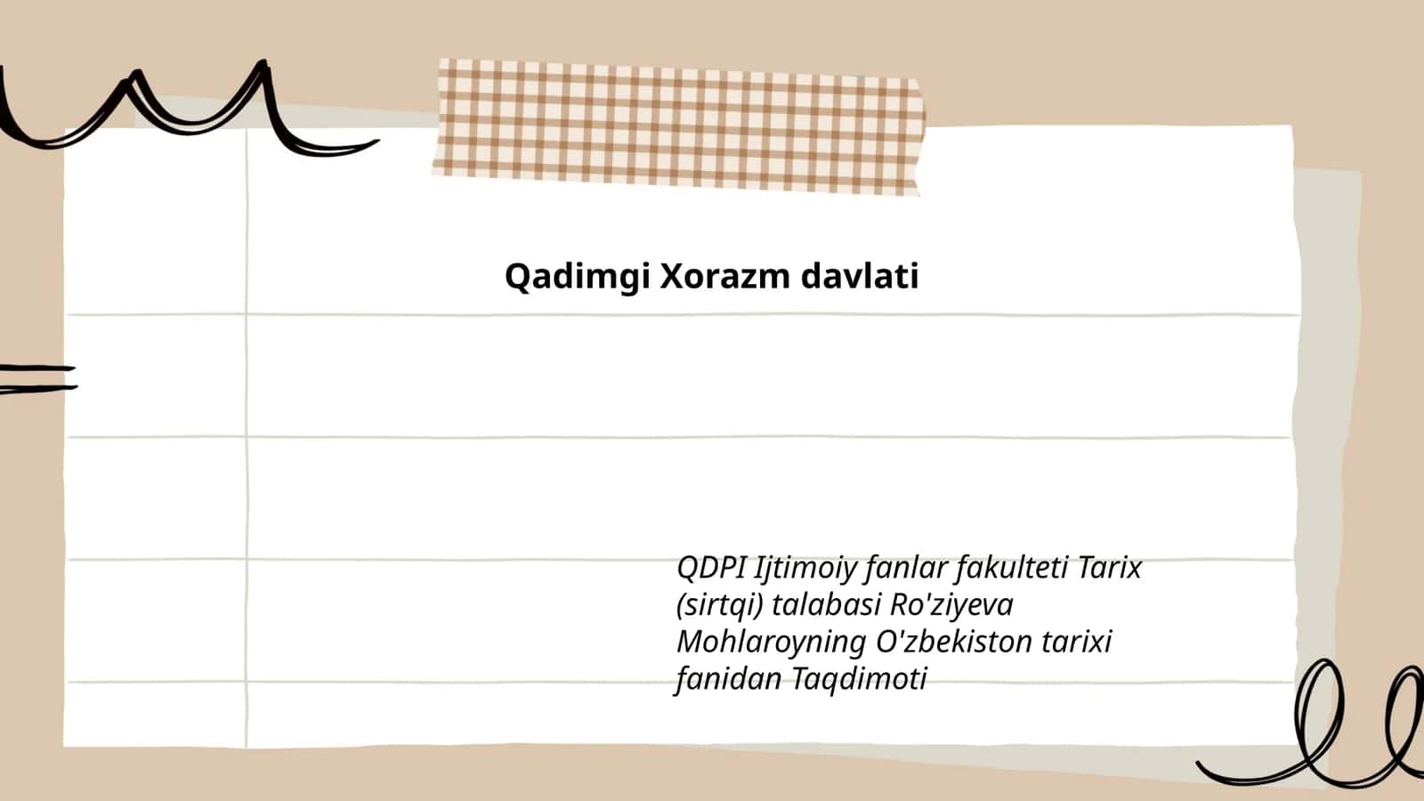 O'zbekiston tarixi fanidan Taqdimot 1