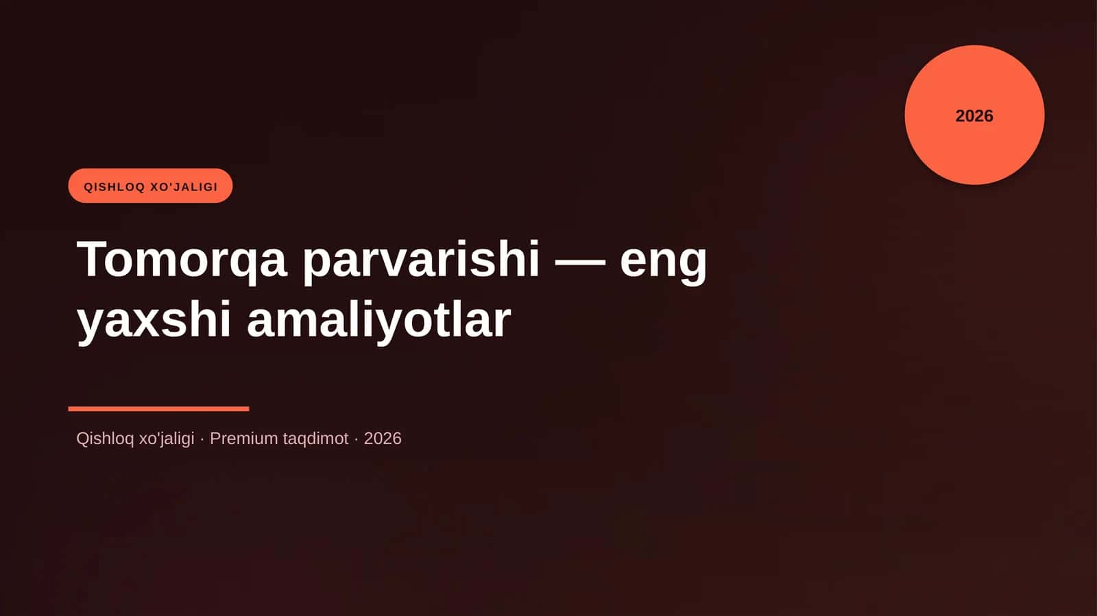 Tomorqa parvarishi — eng yaxshi amaliyotlar 1