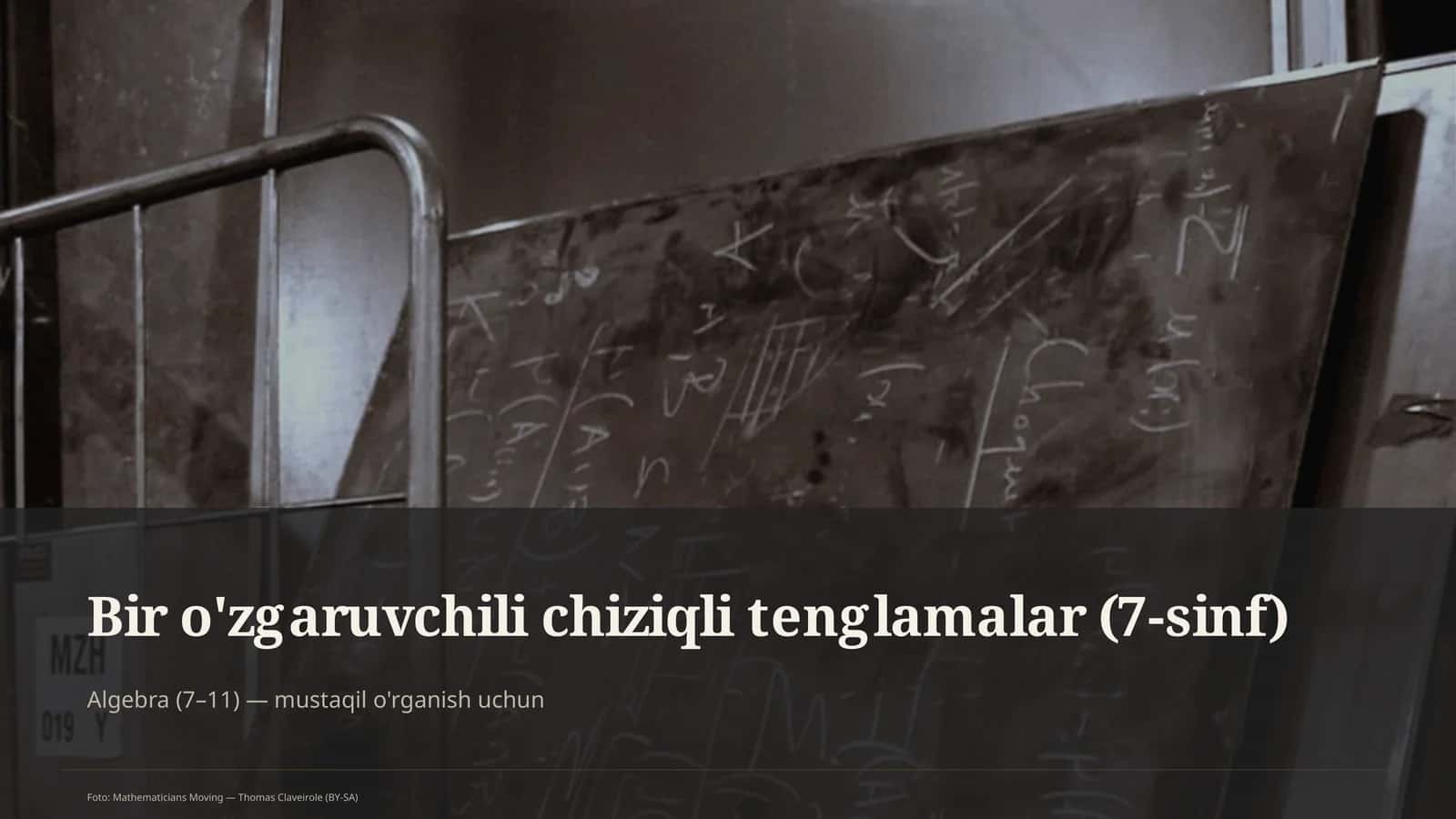Algebra (7–11) — mustaqil o'rganish uchun 1