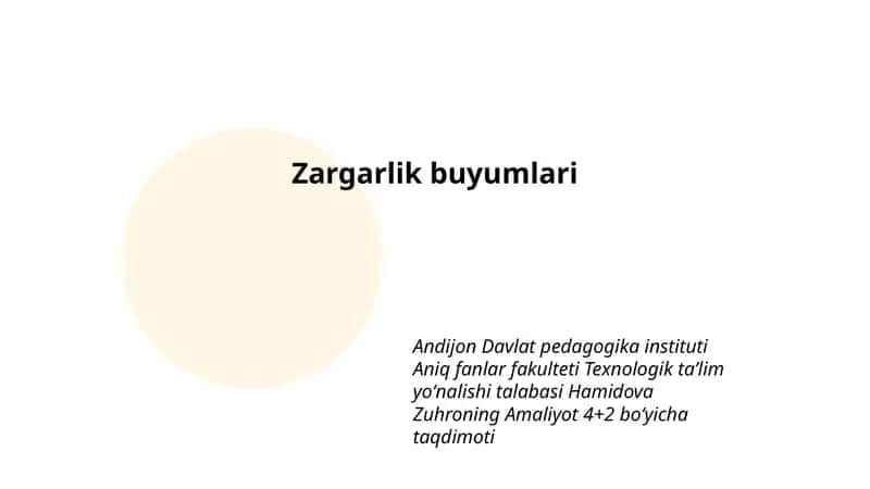 Zargarlik buyumlari 1