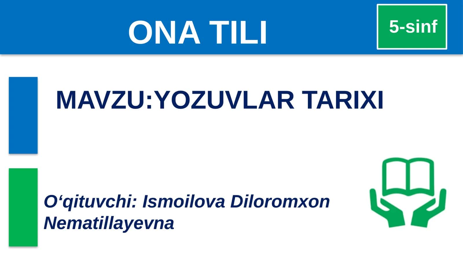 YOZUVLAR TARIXI 1