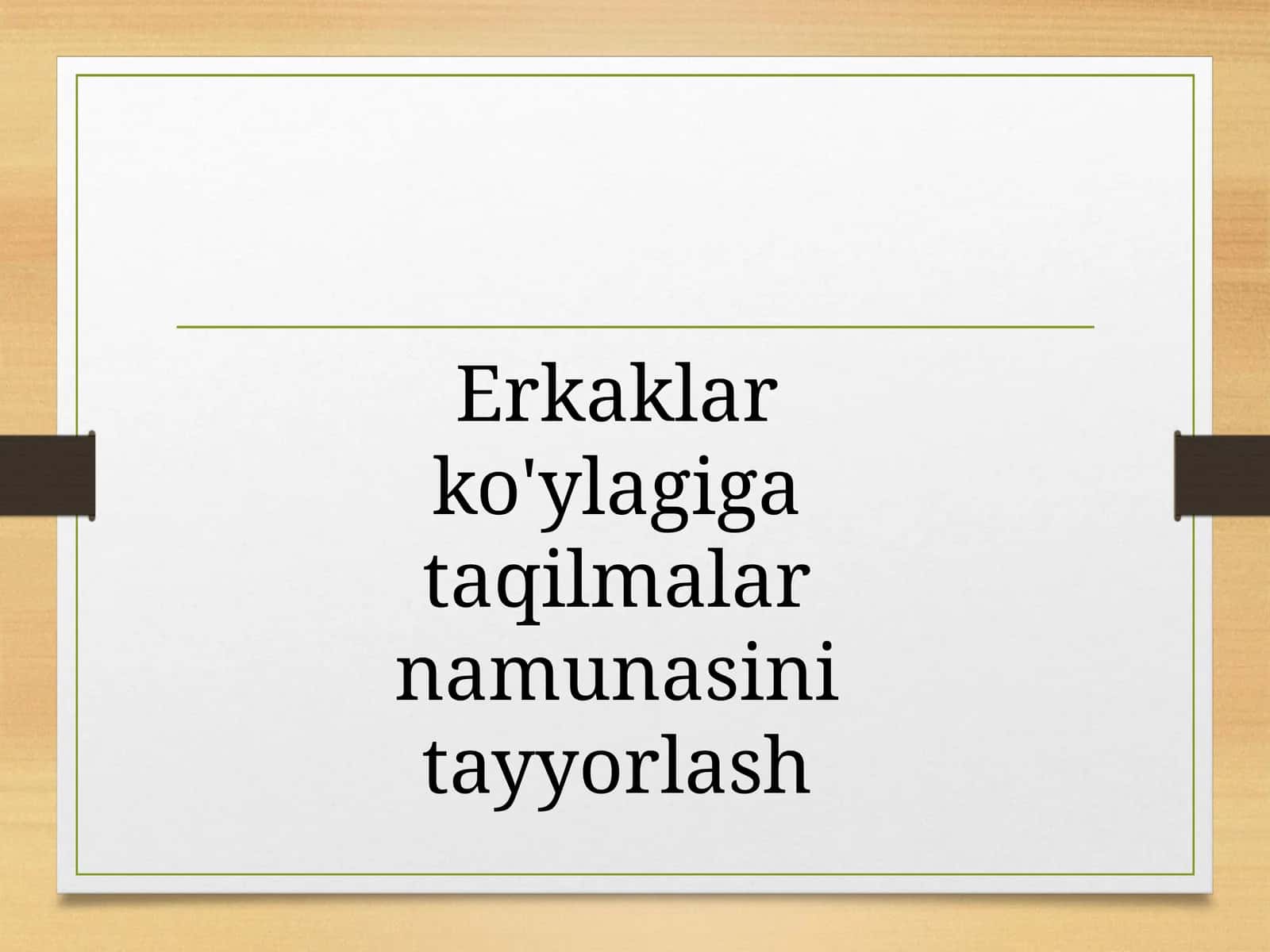 Ochiq taqilma 1