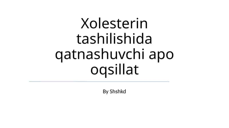Apo oqsillat 1