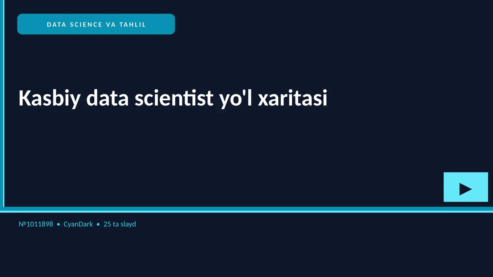 Kasbiy data scientist yo'l xaritasi 1