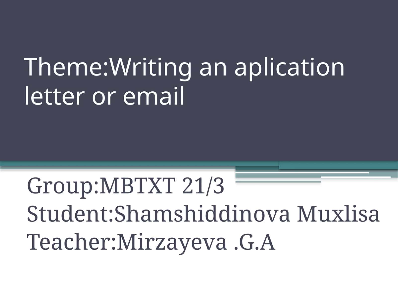 Writinganaplicationletter or email 1