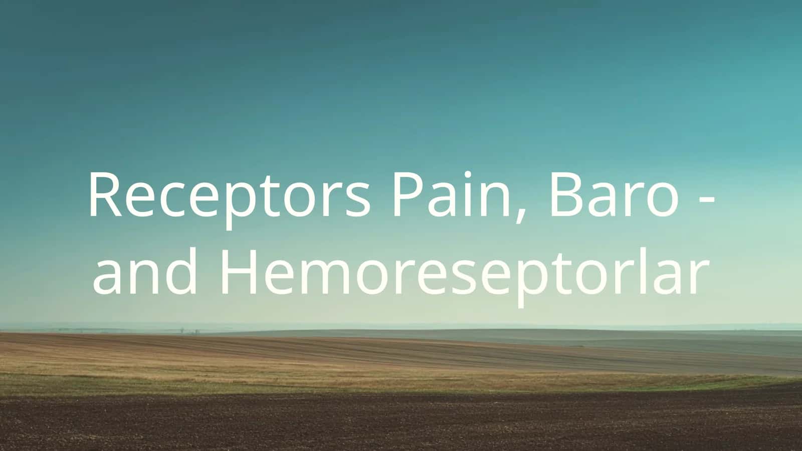 ReceptorsPain, Baro - and Hemoreseptorlar 1