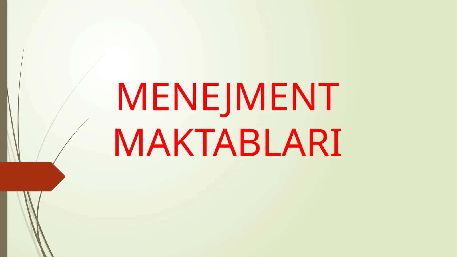 MENEJMENT MAKTABLARI 1