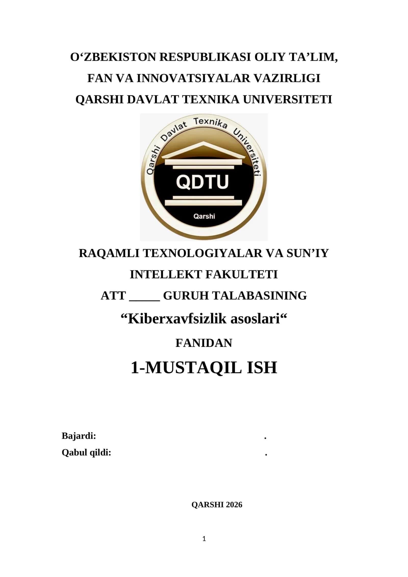 Kiberxavfsizlik siyosatining maqsadlari 1