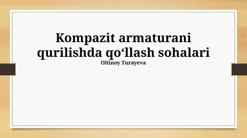 Kompozit Materiallarni Tanlash va Loyihalash Me'yorlari 1