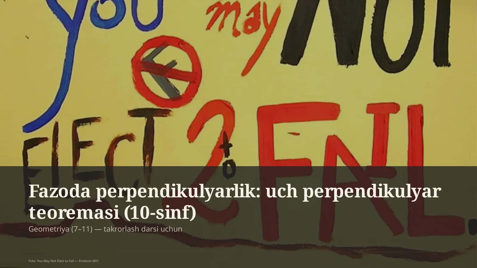 Fazoda perpendikulyarlik: uch perpendikulyar teoremasi (10-sinf) 1