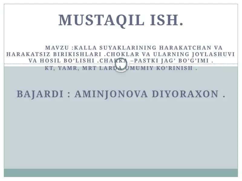 Kallasuyaklarining harakatchan vaharakatsiz birikishlari 1