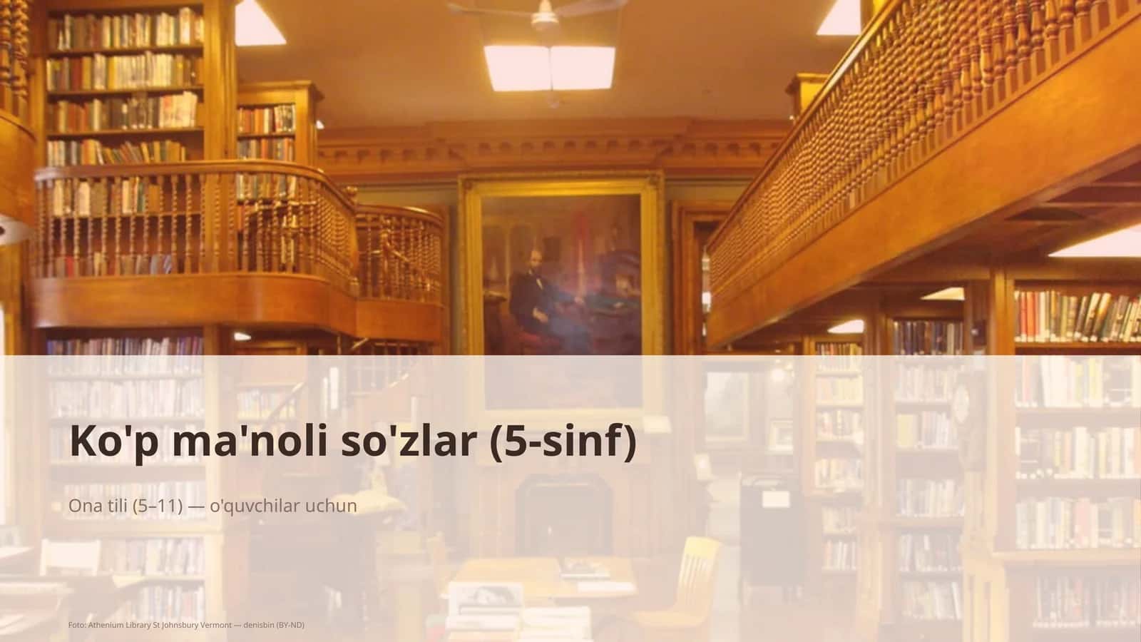 Ko'p ma'noli so'zlar (5-sinf) 1